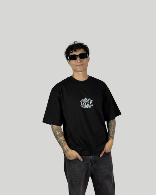 Polo Negro Boxy Fit Angel