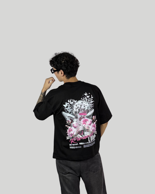 Polo Negro Oversize Fit Angel