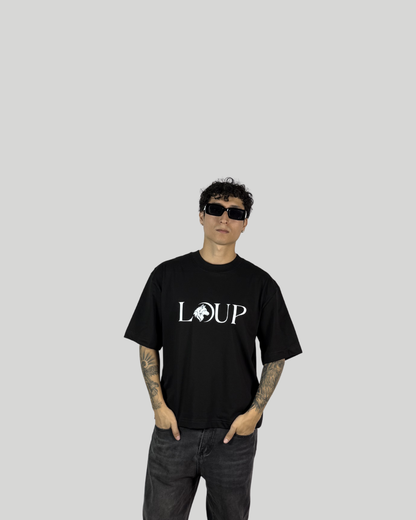 Polo Negro Oversize Fit Loup