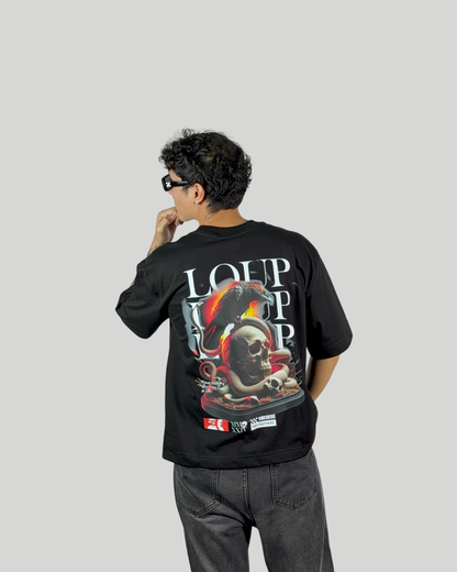 Polo Negro Oversize Fit Loup