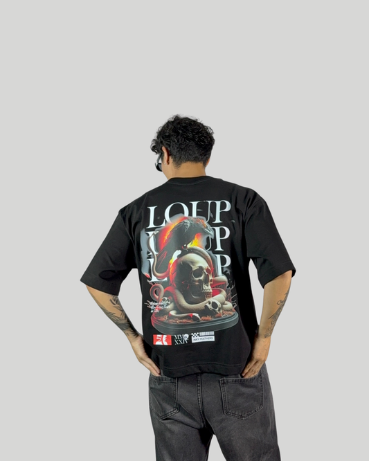 Polo Negro Boxy Fit Loup