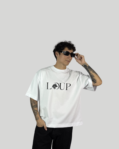 Polo Blanco Boxy Fit Skull
