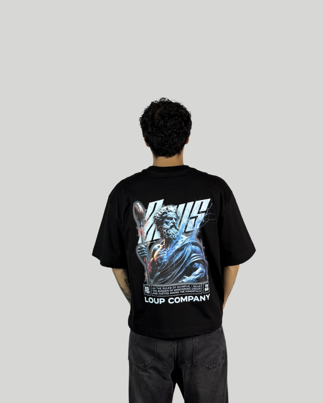 Polo Negro Boxy Fit Zeus